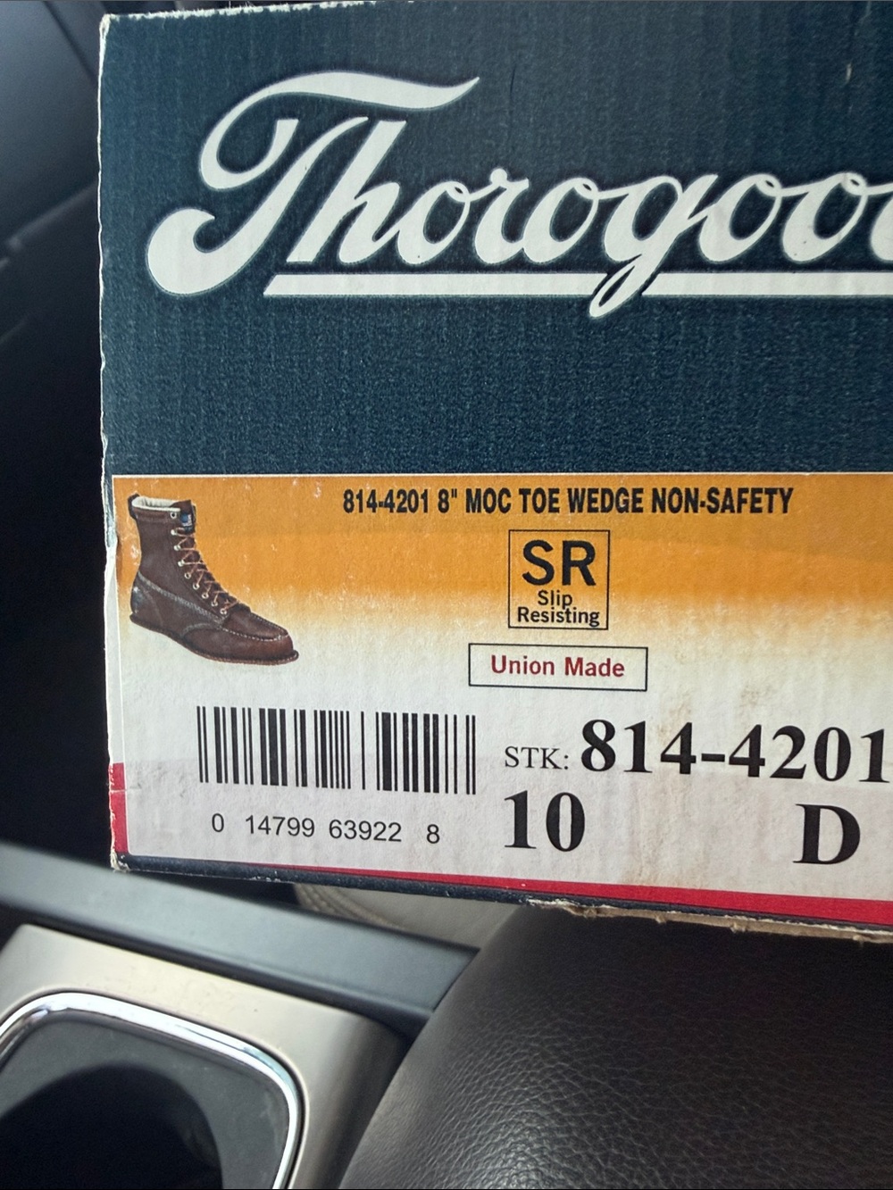 Thorogood 8" Moc Toe Wedge Boot - Brown
